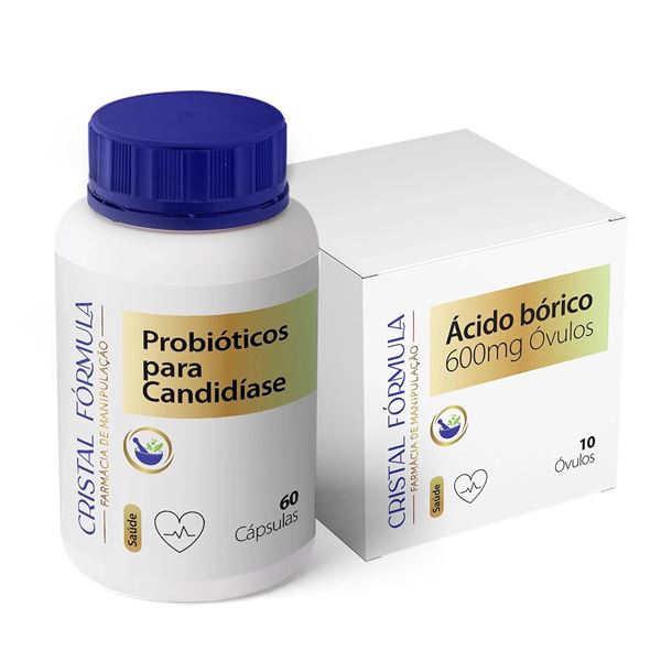 Ácido Bórico 10 óvulos e Probiótico para Candidíase
