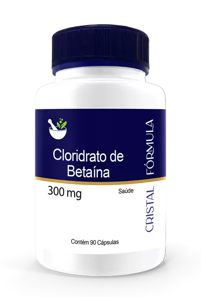 Cloridrato de Betaína 300mg 90 Cápsulas Cloridrato de Betaína 300mg 90 Cápsulas