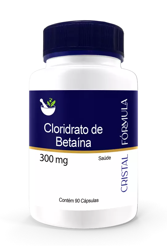 Cloridrato de Betaína 300mg 90 Cápsulas