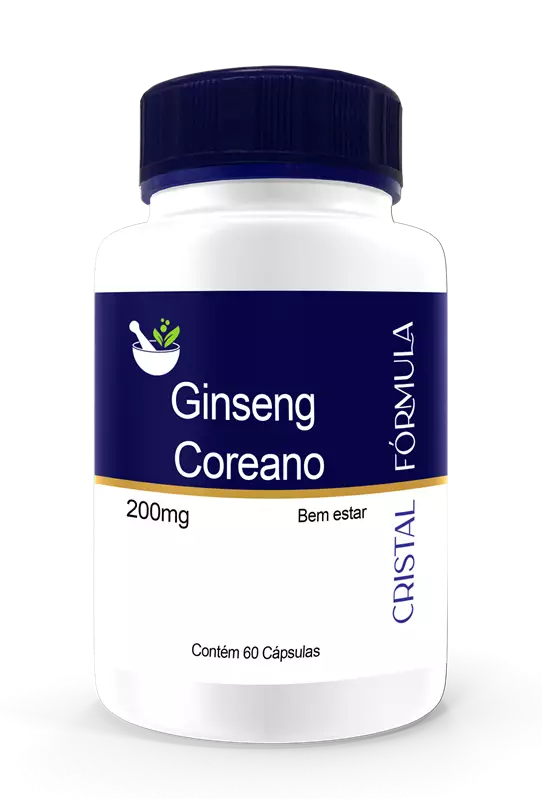 Ginseng Coreano 200mg 60 Cápsulas