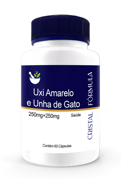 Uxi Amarelo 250mg e Unha de Gato 250mg 60 Cápsulas