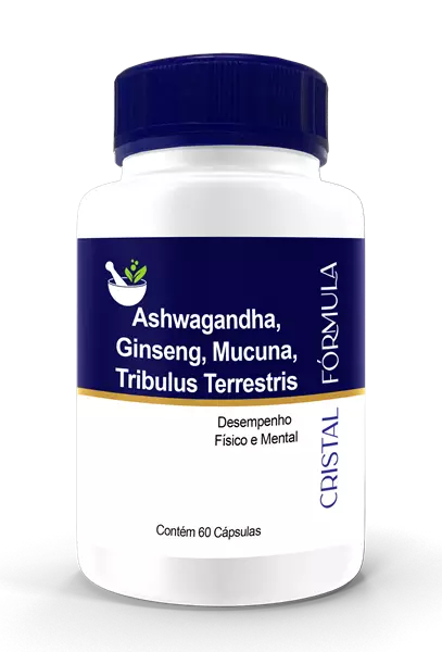 Ashwagandha, Ginseng, Mucuna, Tribulus Terrestris 60 Cápsulas
