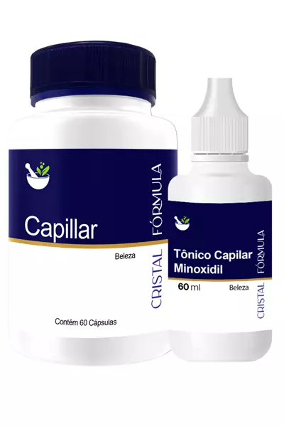 Kit Capillar 60 Cápsulas + Tônico Capilar Minoxidil 60ml Kit Capillar 60 Cápsulas + Tônico Capilar Minoxidil 60ml