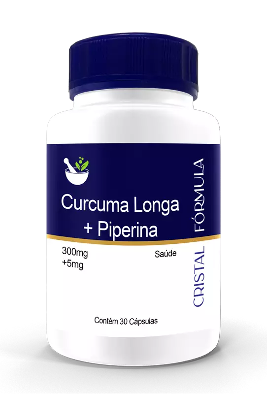 Curcuma Longa 300mg + Piperina 5 mg 30 Cápsulas